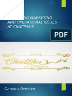 Adressing Marketing and Operational Issues at Chattha'S