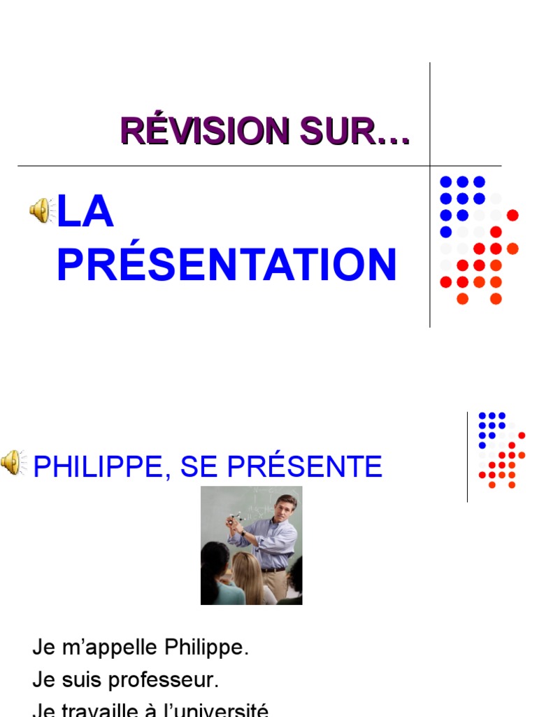 Clase 1. Se Présenter Verbes Être Et Verbes en - Er - Pps | Unduh ...
