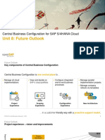 Unit 8: Future Outlook: Central Business Configuration For SAP S/4HANA Cloud