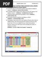 Tariq Fashions Maintain Their Employee Salary Details in A Spreadsheet As Shown Below