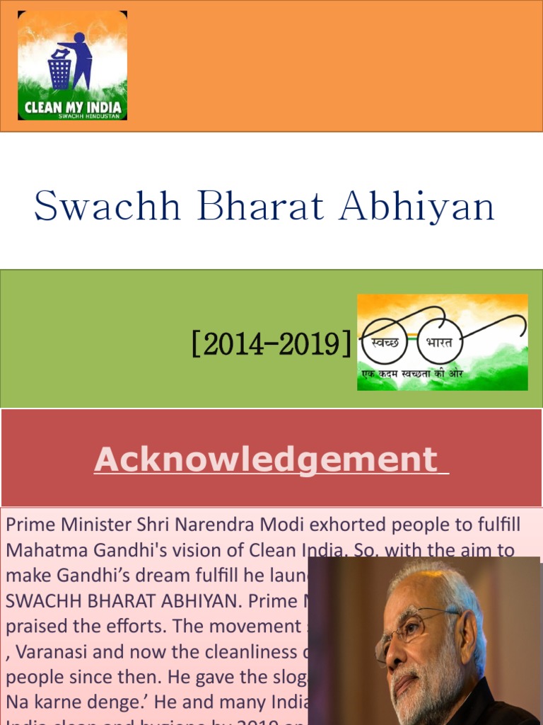 Swachh Bharat Abhiyan BY RISHIKA SINGH | PDF | Government Of India ...