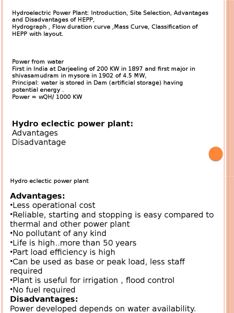 Hydroelectric Power Plant Overview | PDF | Dam | Hydroelectricity