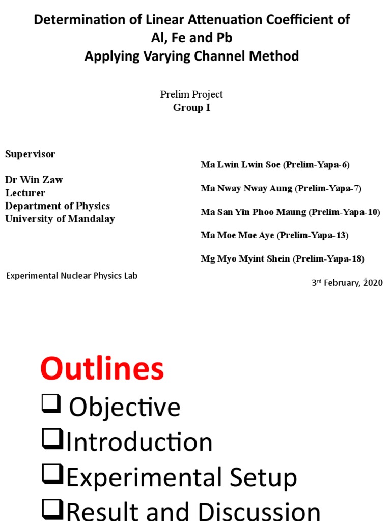 Linear Attenuation Coefficient Study | PDF | Attenuation | Atomic Physics