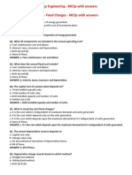 Energy Engineering - Mcqs With Answers Power Plant Economics - Fixed Charges - Mcqs With Answers