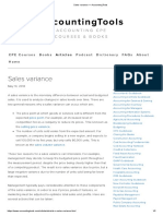 Sales Variance - AccountingTools PDF