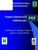 Treatment of Industrial Leachate Through Stabilization Ponds