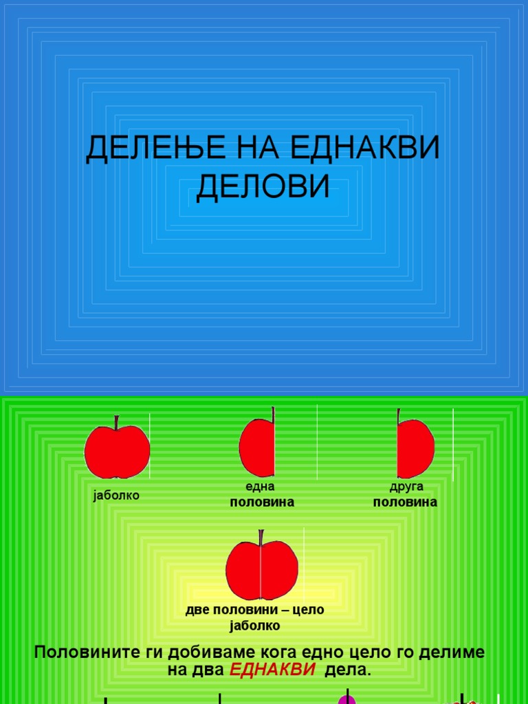 ДЕЛЕЊЕ НА ЕДНАКВИ ДЕЛОВИ- дропки | PDF