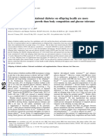 Longterm Effects of Gestational Diabetes On Offspring Health Are More Pronounced in Skeletal Growth Than Body Composition and Glucose Tolerance PDF