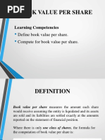 Book Value Per Share: Learning Competencies