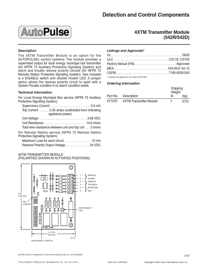 AUTOPULSE 4XTM Transmitter Module | PDF | Transmitter | Electric Power