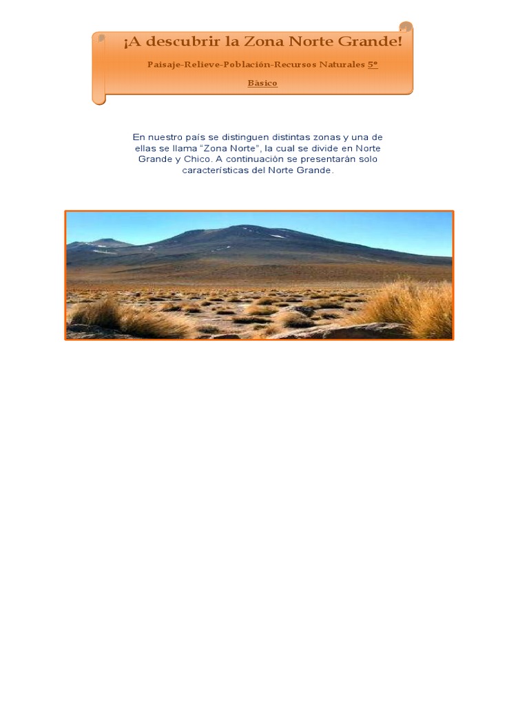Características del Norte Grande de Chile | PDF | Andes | Ciencias de ...