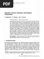 Quantum Chaotic Dynamics and Random Polynomials: E. B o G o M o L N Y, I O. Bohigas, and P. Leboeuf