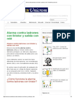 Alarma Contra Ladrones Con Tiristor y Salida Con Relé - Electrónica Unicrom PDF