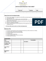 Planned Preventive Maintenance Task Sheet: PPM No PPM Equipment Electric Plate Asset Code Frequency Yearly