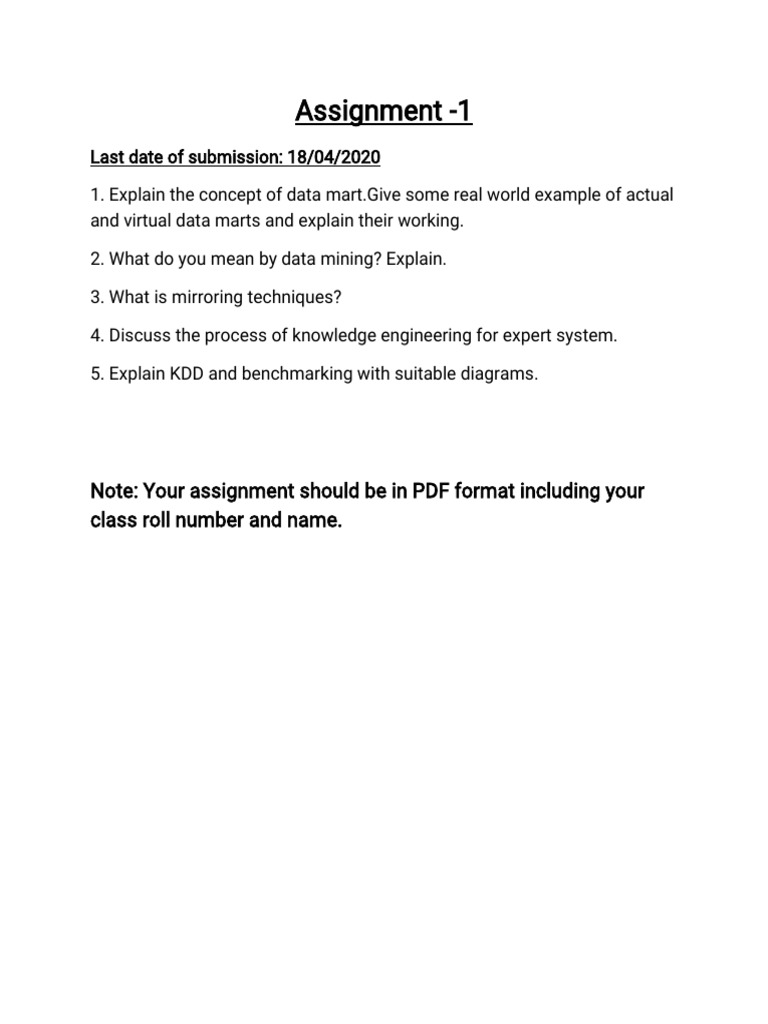 Data Mart and Knowledge Engineering Assignment | PDF