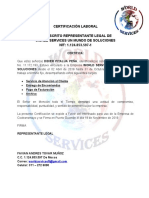 Modelo Certificado Laboral Sector Privado