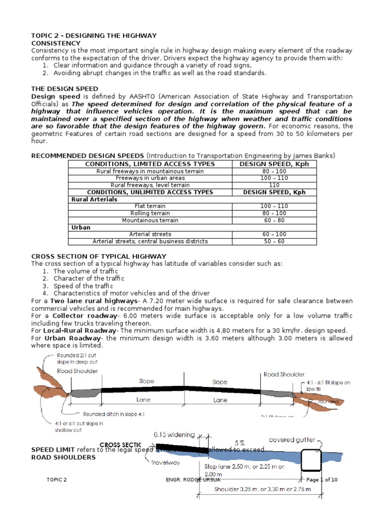 Highway Design Principles and Standards | PDF | Right Of Way ...