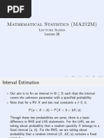 Mathematical Statistics (MA212M) : Lecture Slides