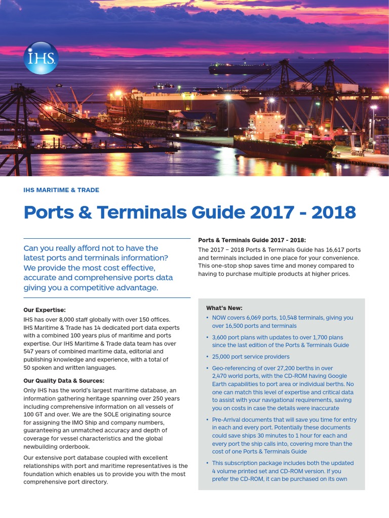 Comprehensive Ports & Terminals Guide 2022 | PDF | Port | Oil Tanker