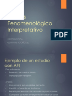 Analisis Fenomenologico Interpretativo I PDF