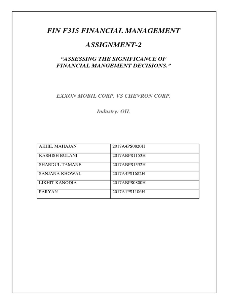 Module1-Assignment 2 - 2017ABPS1332H | PDF | Financial Economics ...
