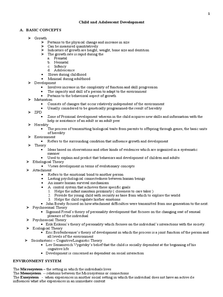 Child and Adolescent Development Theories | PDF | Fetus | Adolescence