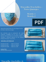 Mascarillas Desechables - Notex Quirúrgico