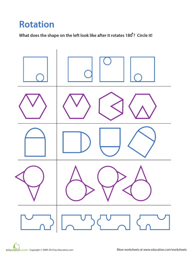 Rotation: What Does The Shape On The Left Look Like After It Rotates ...