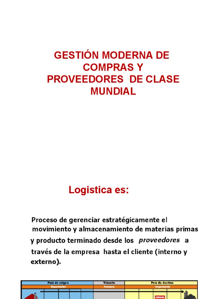 Gestión Moderna de Compras y Logística | PDF | Logística | Calidad ...