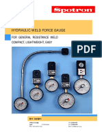 Hydraulic Weld Force Gauge: For General Resistance Weld Compact, Lightweight, Easy
