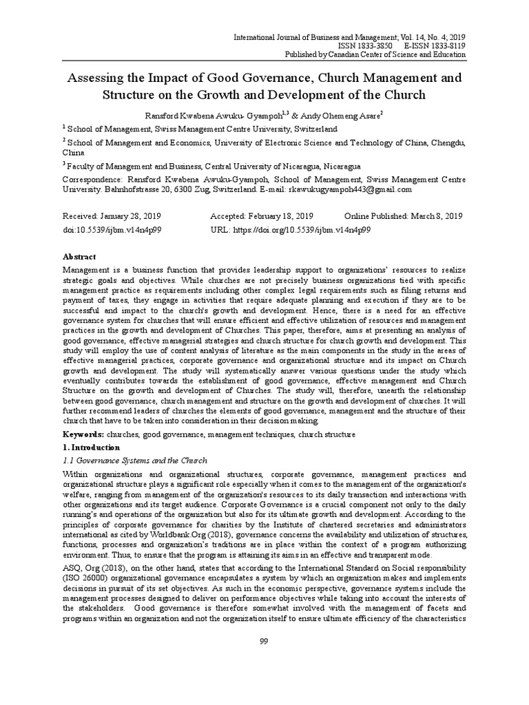 Jassessing The Impact of Good Governance | PDF | Good Governance ...