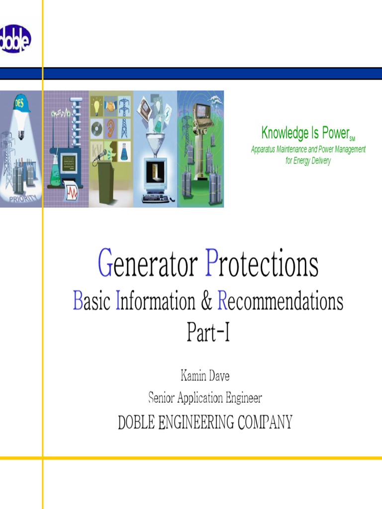 Generator Protection Schemes Overview | PDF | Electric Generator ...