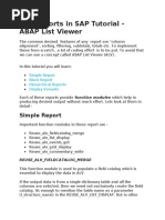 ALV Reports in SAP