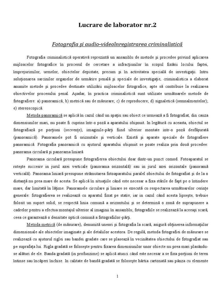 Lucrare de Laborator nr.2 | PDF