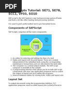 Sap Scripts Tutorial: Se71, Se78, Scc1, Vf03, So10: Components of Sapscript