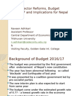Fiscal Sector Reforms, Budget 2016/17 and Implications For Nepal