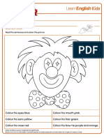 Colouring Clowns Face PDF