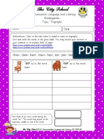 K.G English Worksheet 3 Week 9 PDF