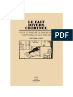 Ouvrage LE FAIT DIVERS CRIMINEL DANS LA PRESSE QUOTIDIENNE FRANÇAISE DU XIXe SIÈCLE.pdf