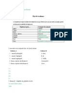 Fișă Evaluare Adaptari Ale Locomotiei La Diferite Medii de Viata