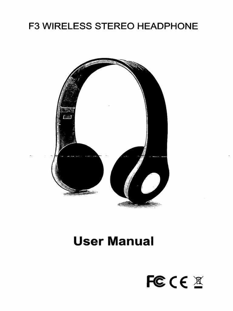 F3 Bluetooth Headphones Instructions PDF