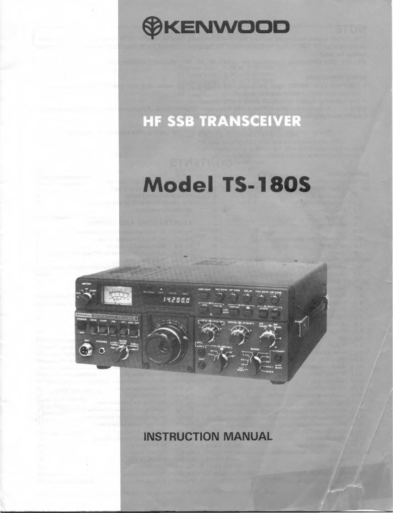 TRIO  TS-180V(PS-25付)＋VFO-180＋SP-180＋MIC TRIO TS-180V(PS-25付)＋VFO-180＋SP-180＋MIC（Kenwood TS-180S