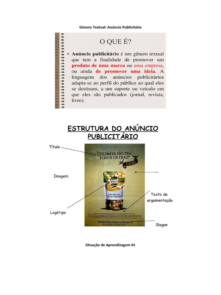 Estrutura do Anúncio Publicitário | PDF | Publicidade | Imagem