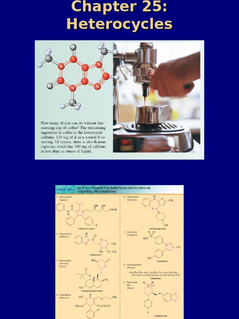 CHAPTER25 Heterocycles PDF Heterocyclic Compound Aromaticity
