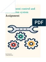 Management Control and Information System: Assignment