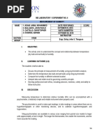 ME Lab 1 Exp 6 Measurement of Humidity PDF