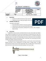 ME Lab 1 Exp 1 Measurement of Length and Area PDF