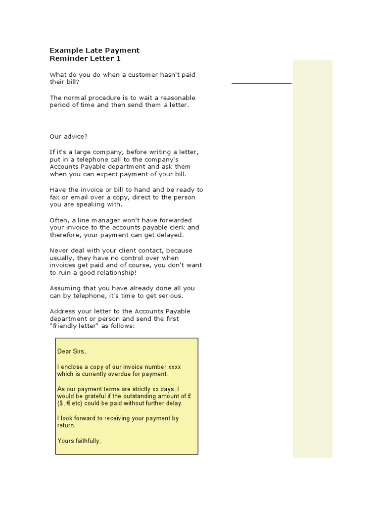 Example Late Payment | PDF