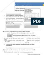 Ficha N.° Formas Negativa e Afirmativa: 1.lê o Seguinte Poema de Vinicius de Moraes