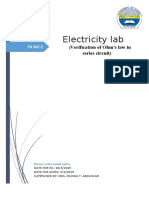 Electricity Lab: Verification of Ohm's Law in Series Circuit)